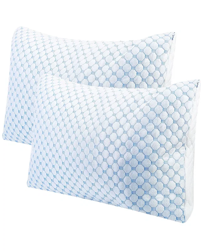 Fresh Fab Finds Set of 2 Cooling Gel Infused Memory Foam Pillows, image 1 of 1 from Rue La La