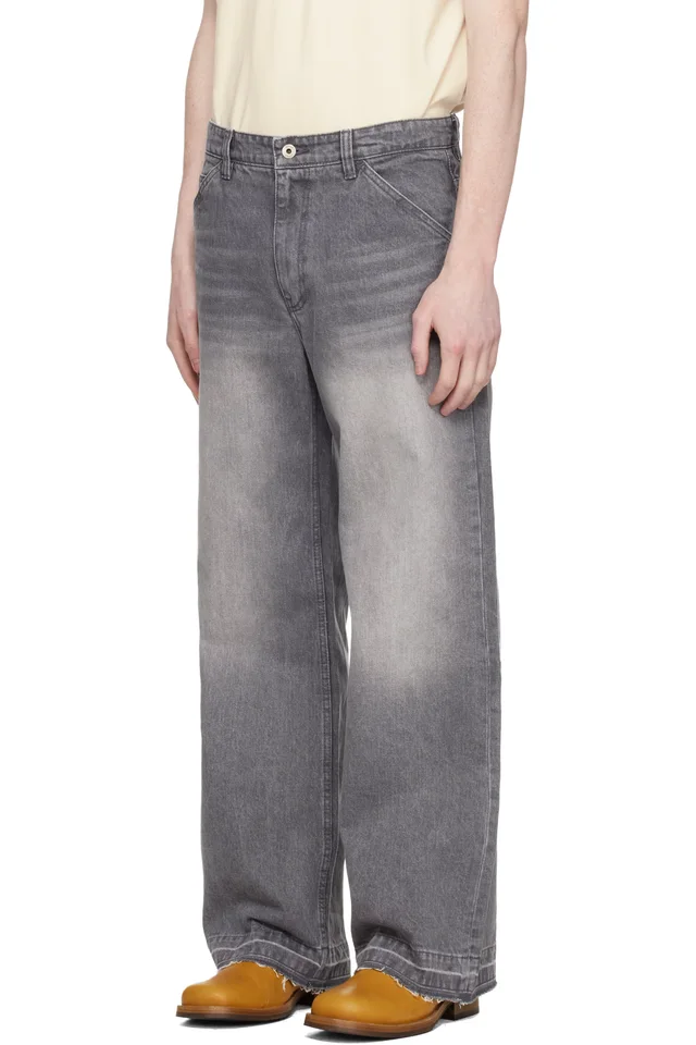 COOR Gray Cut-Off Semi Flare Jeans, photo 4 of 5 from SSENSE