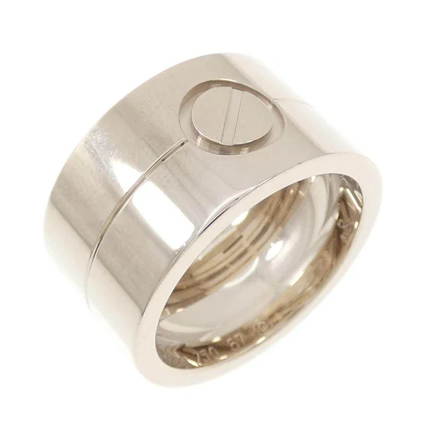 Cartier High Love 18K White Gold Ring Size 17 in White from LuxUness