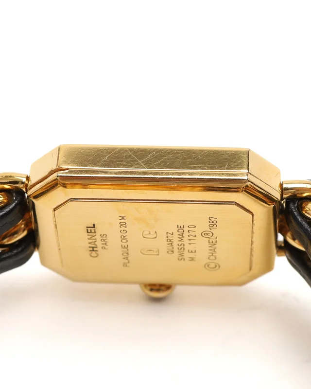Chanel Première 20mm Gold-Plated Black Dial Quartz Watch in Black Leather from A Retro Tale, photo 8 of 8