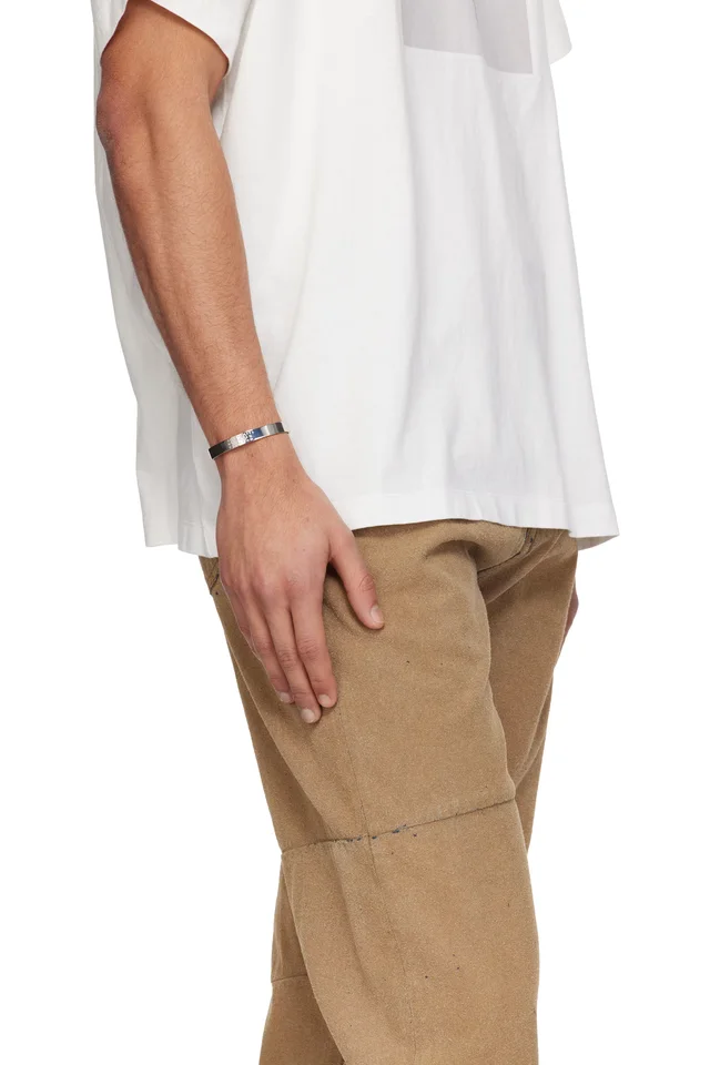 MM6 Maison Margiela Numerical Minimal Signature Cuff Bracelet, photo 3 of 3 from SSENSE