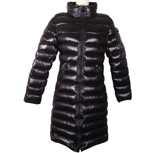 Moncler Moka Mocha 48663/50/68950 Nylon Down Black Jacket in Black Nylon from The Reluxe