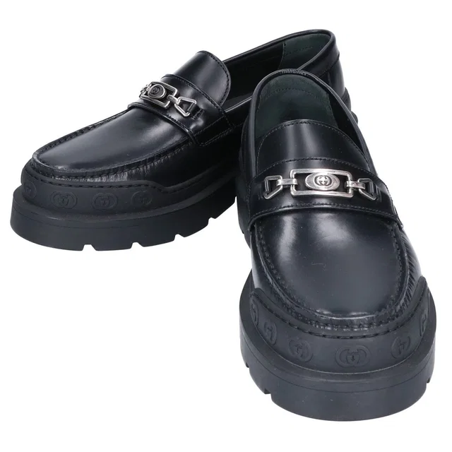 Gucci Shirring Loafers 6.5 in Black Leather from The Reluxe