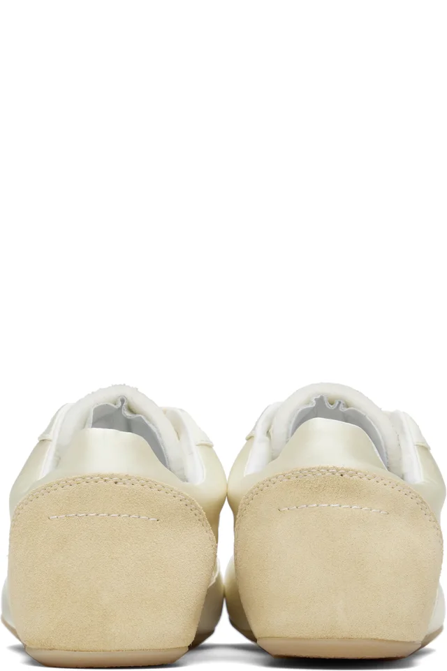MM6 Maison Margiela Yellow Satin Factory Sneakers, photo 2 of 5 from SSENSE