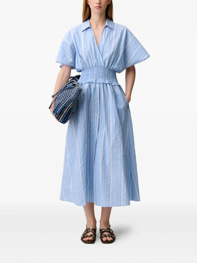 Claudie Pierlot striped wrap dress, photo 2 of 2 from FARFETCH