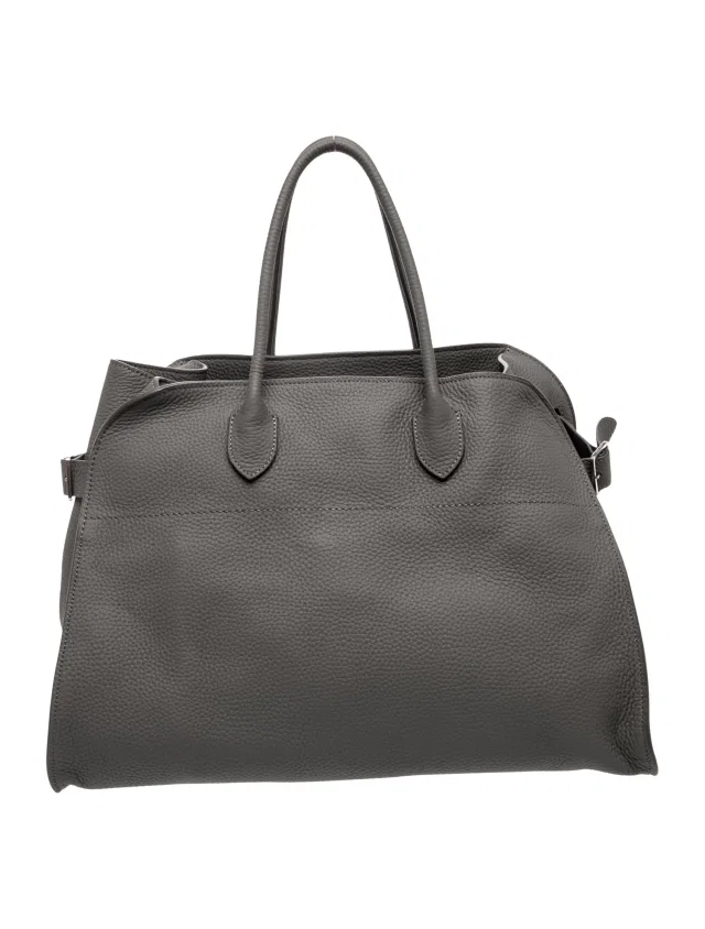 The Row Leather Margaux 15 in gray Leather from The RealReal