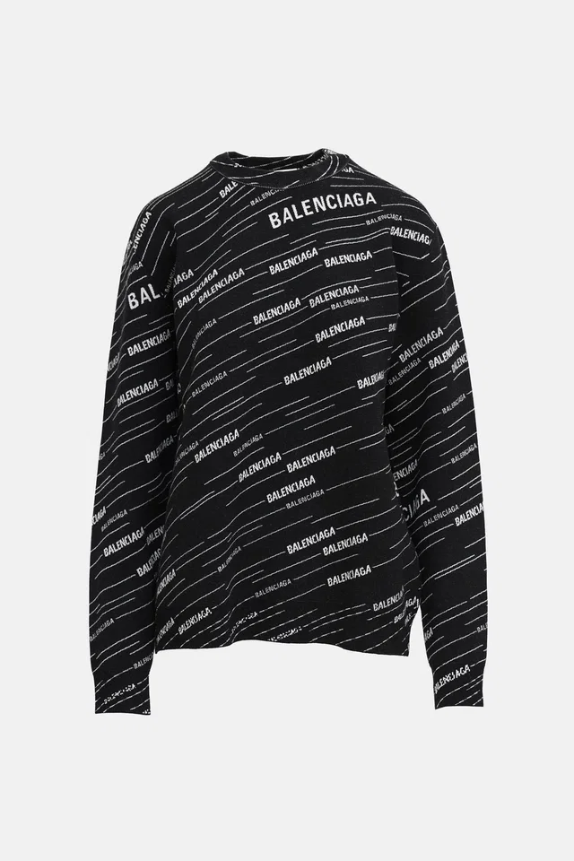 Balenciaga Knit Graphic Sweater in Wool from VSP Consignment
