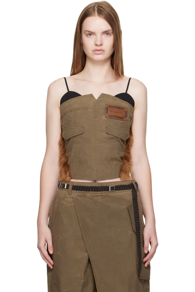 Andersson Bell Brown Trouser Custom Bustier Top, image 1 of 1 from SSENSE
