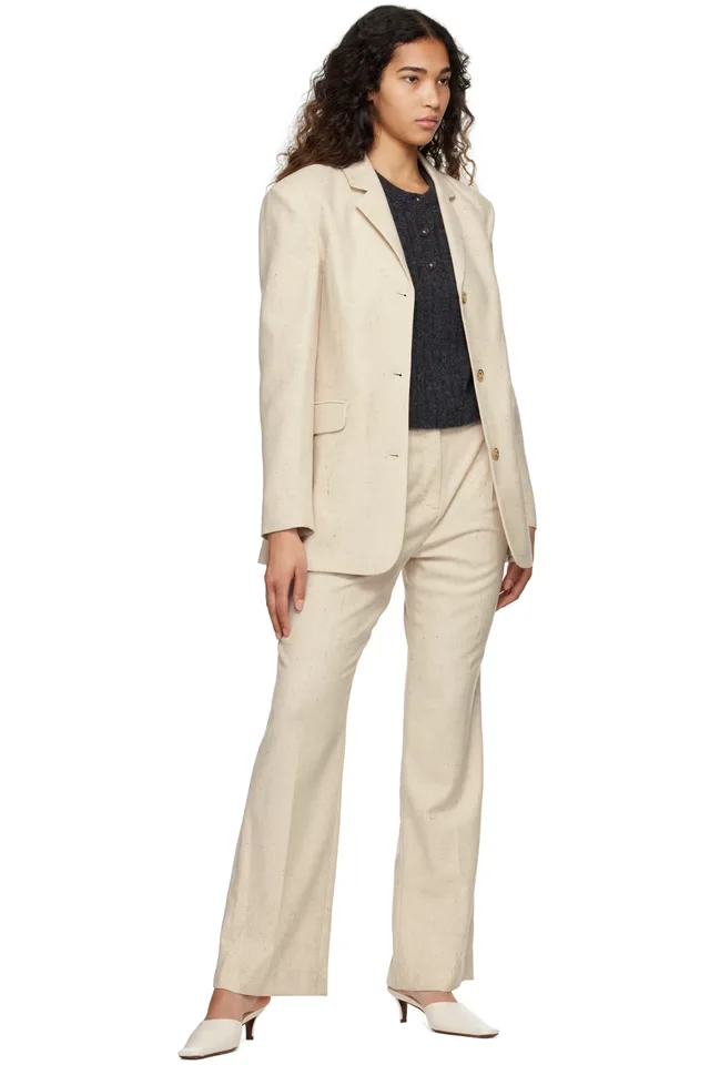 The Garment Beige Taranto Trousers, photo 4 of 4 from SSENSE