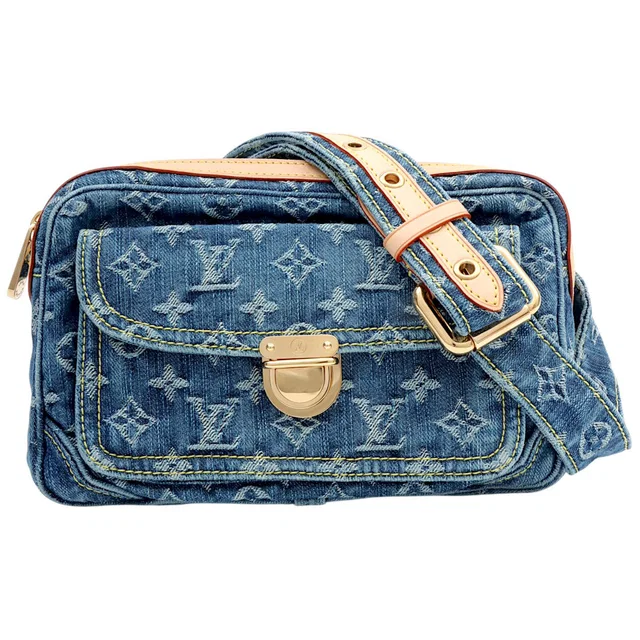 Louis Vuitton 2007 Denim Monogram Bum Bag Indigo in Denim from VINTAGE QOO TOKYO