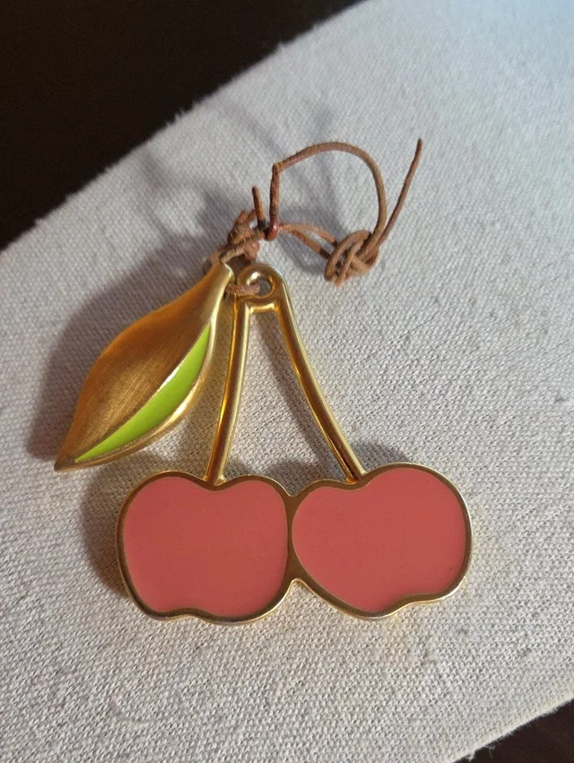 Furla Cherry Bag Charm in red|gold from Poshmark