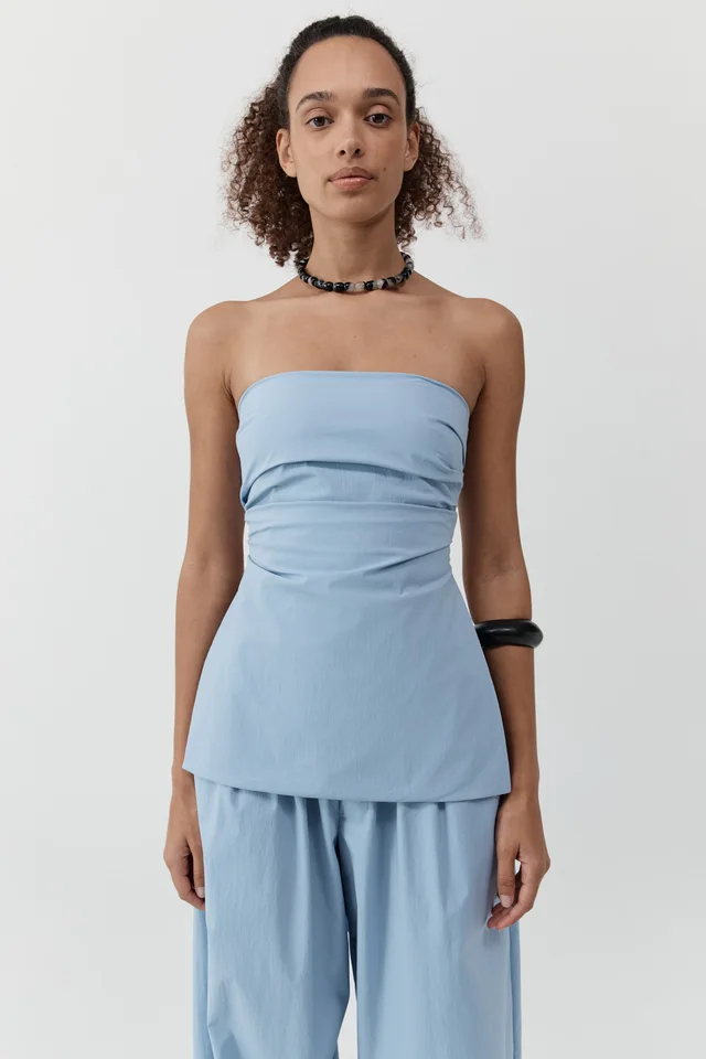 St Agni Strapless Tie Back Top - Sky from St. Agni, photo 1 of 1