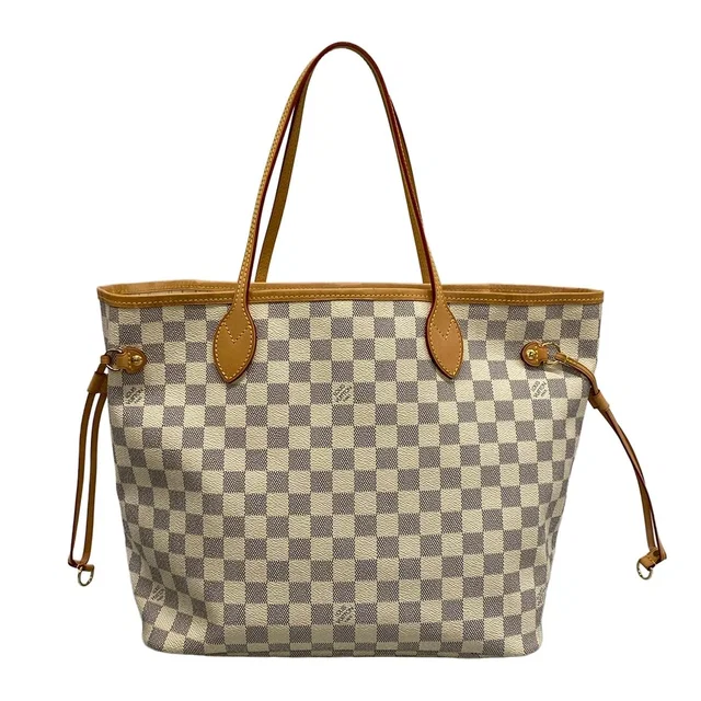 Louis Vuitton Tote Bag Damier Neverfull MM Azur in Canvas from The Reluxe