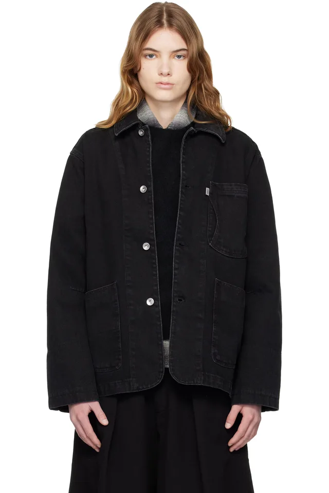Black Construction Denim Chore Jacket, image 1 of 1 from SSENSE