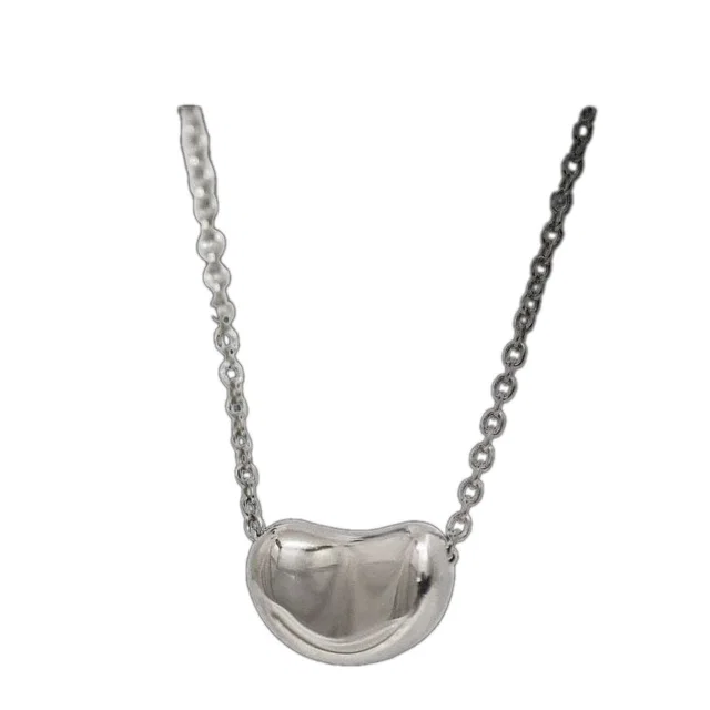Tiffany & Co. Bean Necklace Silver Elsa Peretti in Silver from The Reluxe