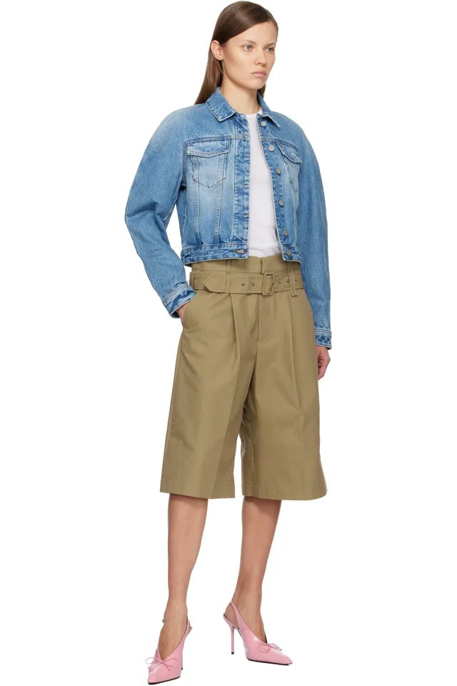 JACQUEMUS Blue 'The Ovalo de-Nîmes' Denim Jacket, photo 4 of 4 from SSENSE