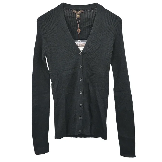 Louis Vuitton 2016 Cardigan Black #S in Black Nylon from AMORE Vintage Tokyo