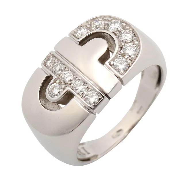 Bvlgari Parentesi Au750 Diamond Ring Size 10.5 from LuxUness