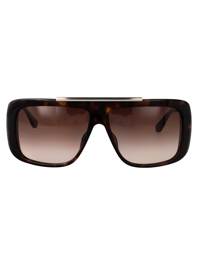 Alexander McQueen Am0492s Metal Frame Tortoiseshell Sunglasses — Brown in Brown from HEWI