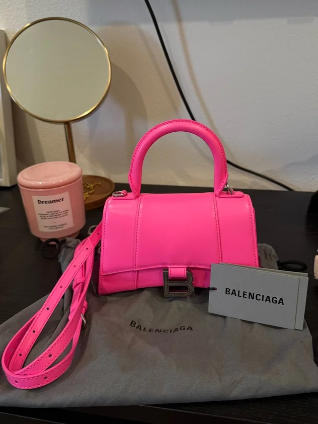 Balenciaga Mini Top Handle Bag in pink Leather from Poshmark