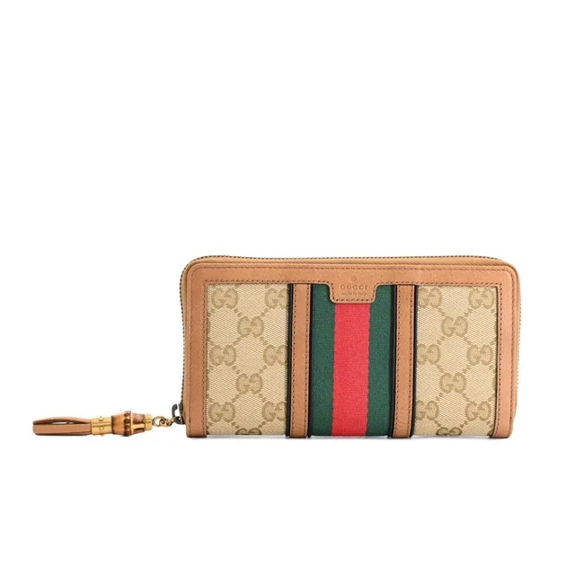 Gucci Wallet Zip Around in Canvas from The Reluxe