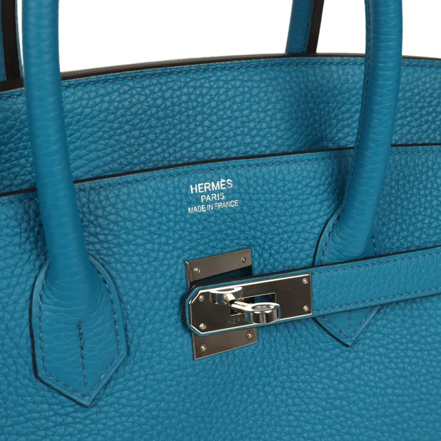 Hermès Birkin 35 Bleu de Galice Togo Palladium Hardware in Blue Togo from Madison Avenue Couture, photo 7 of 9