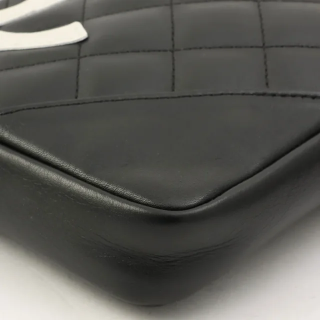 Chanel Cambon Line Mini Shoulder Bag, circa 2004, Black/White in Black Calfskin from VINTAGE QOO TOKYO, photo 9 of 11