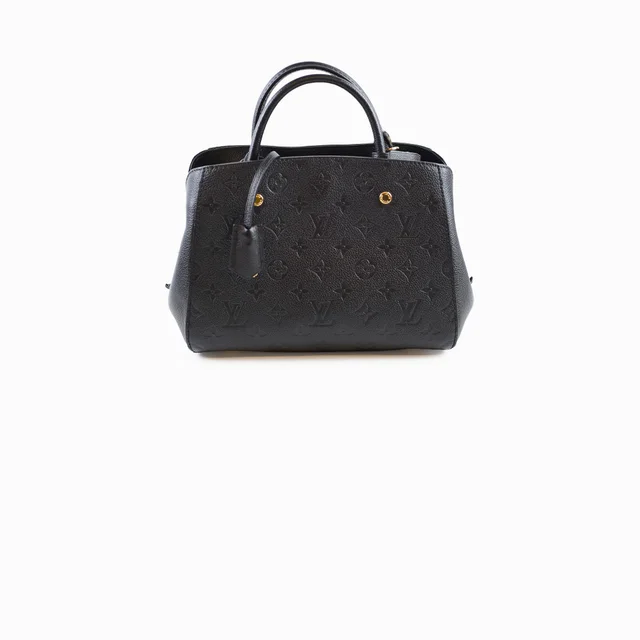 Louis Vuitton BB Montaigne Monogram Empreinte Black (2019) in Black Leather from The Purse Affair