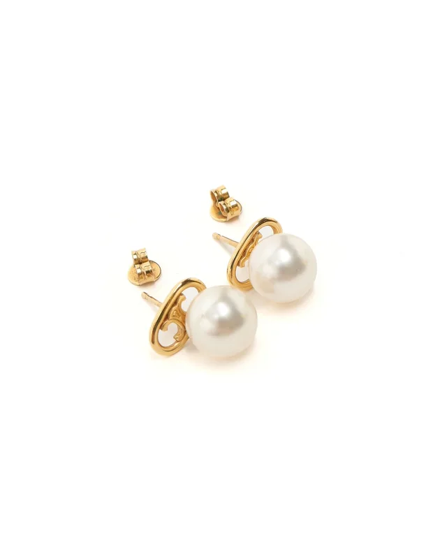 Celine Triomphe Pearl Earrings from A Retro Tale, photo 2 of 3