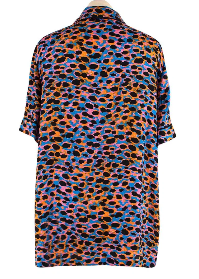 Dior Multicoloured Mizza Print Chez Moi Shirt & Pleated Skirt in Silk from HEWI