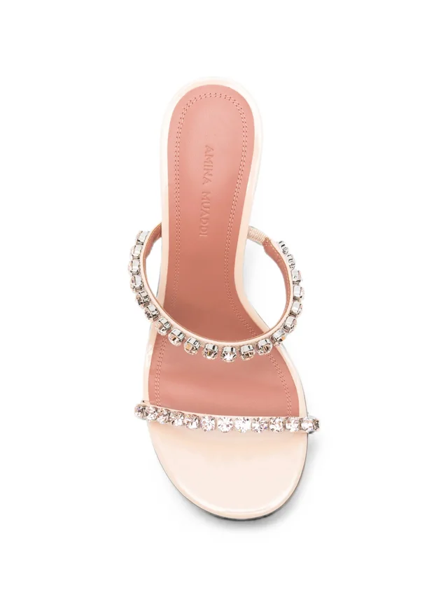 Amina Muaddi Rhinestone-strap high-heeled sandals, photo 3 of 4 from SENSER