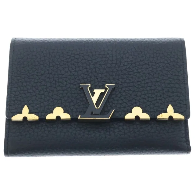 Louis Vuitton Portefeuille Capucines Compact Noir Leather Wallet in Black Leather from The Reluxe