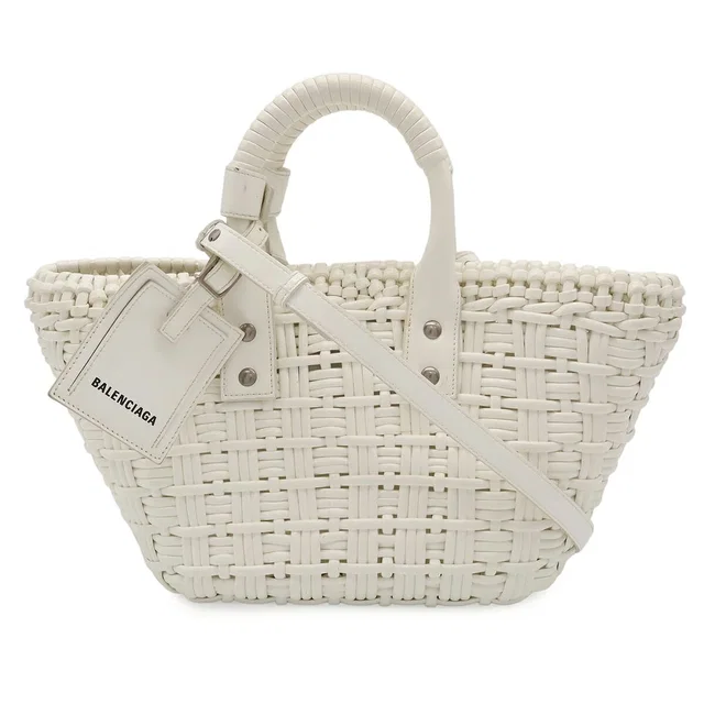 Balenciaga Bistro XS Straw 2way Bag in Raffia from LuxUness
