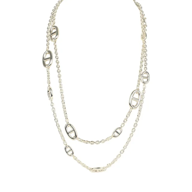 Hermès Farandole Rope Necklace 120cm Sterling Silver Hardware in Sterling Silver from Madison Avenue Couture, photo 1 of 1