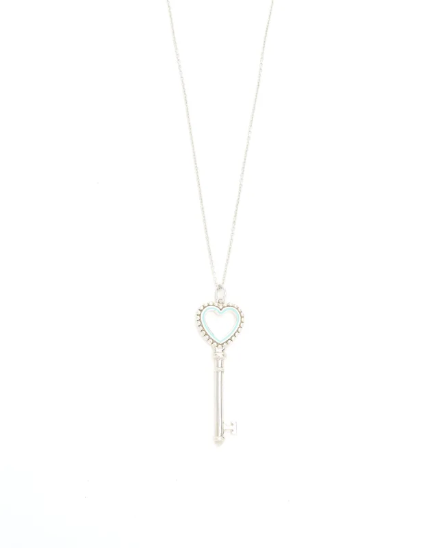 Tiffany & Co. Beaded Heart Key Necklace from A Retro Tale
