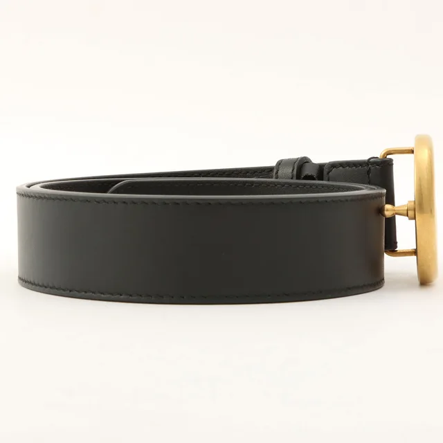 Gucci GG Moment Belt Black in Black Leather from VINTAGE QOO TOKYO, photo 2 of 2