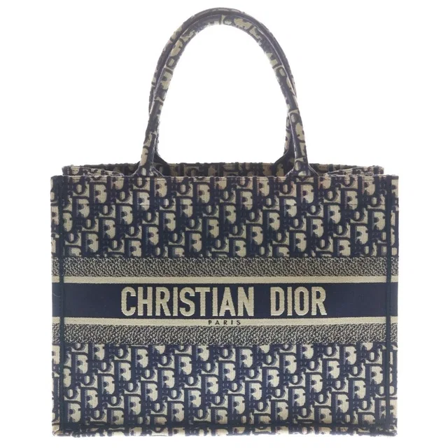 Dior Book Tote Navy in Navy from The Reluxe