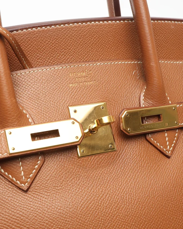 Hermès Courchevel Birkin 35 Bag in Denim from A Retro Tale, photo 6 of 10