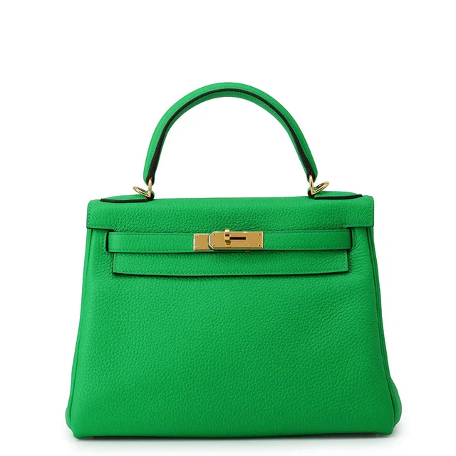 Hermès Kelly Retourne Bamboo Togo Leather Size 28 in Togo leather from GALLERY RARE
