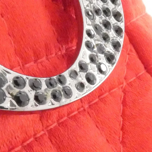 Christian Dior Lady Dior bag in RED+CLEAR(レッド+クリア) / SILVER(シルバー)金具 サテン from KOMEHYO, photo 4 of 8