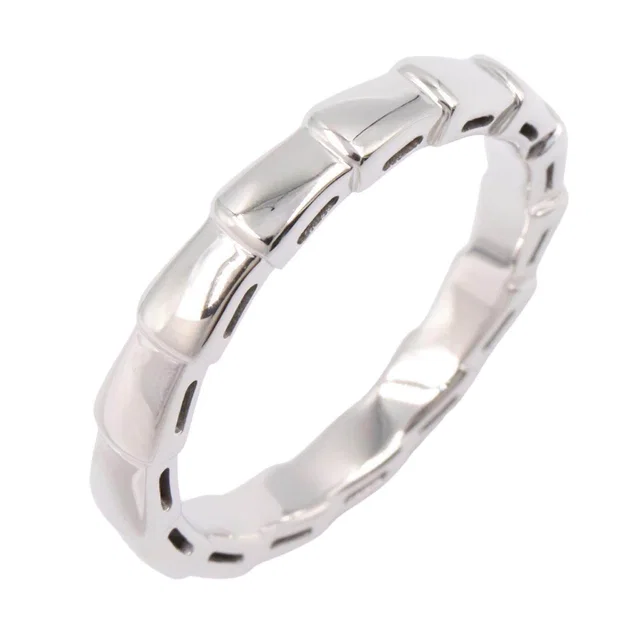 Bvlgari Serpenti Viper Au750 White Gold Ring Size 17 in White from LuxUness