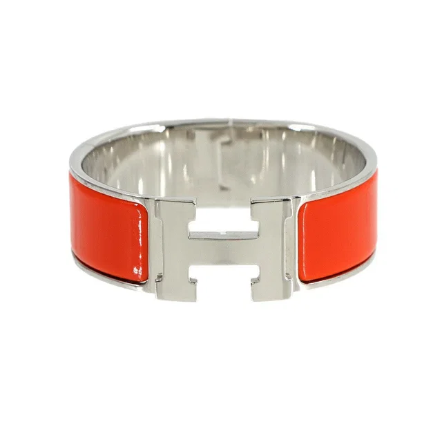 Hermès Clic Clac H Bangle Orange Silver Accessory 90317159 in Orange from Luxury Promise