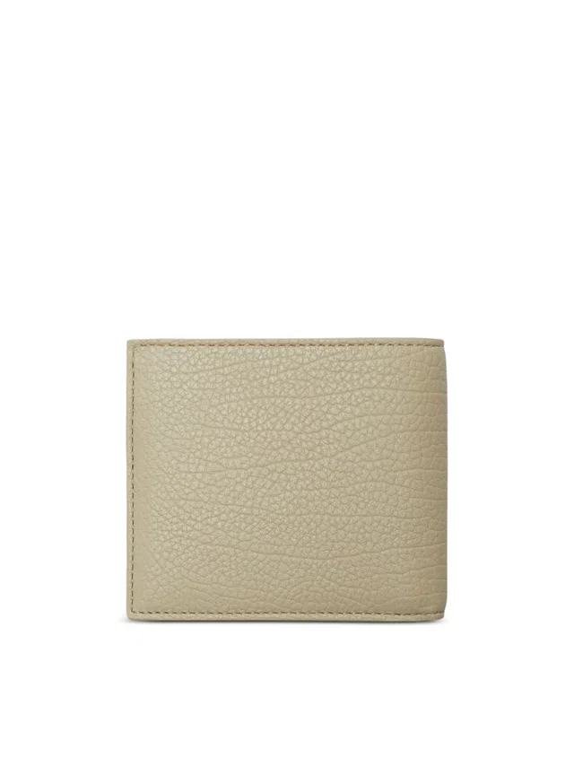 Burberry Logo Plaque Bifold Wallet — Green Leather in Green Leather from HEWI
