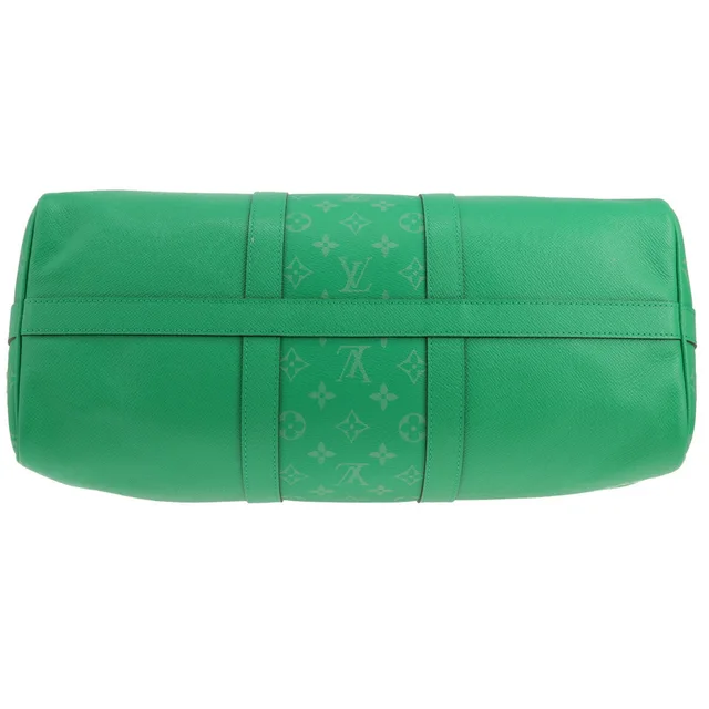 Louis Vuitton Keepall 45 travel bag in Green Leather from Collector Square, photo 3 of 5