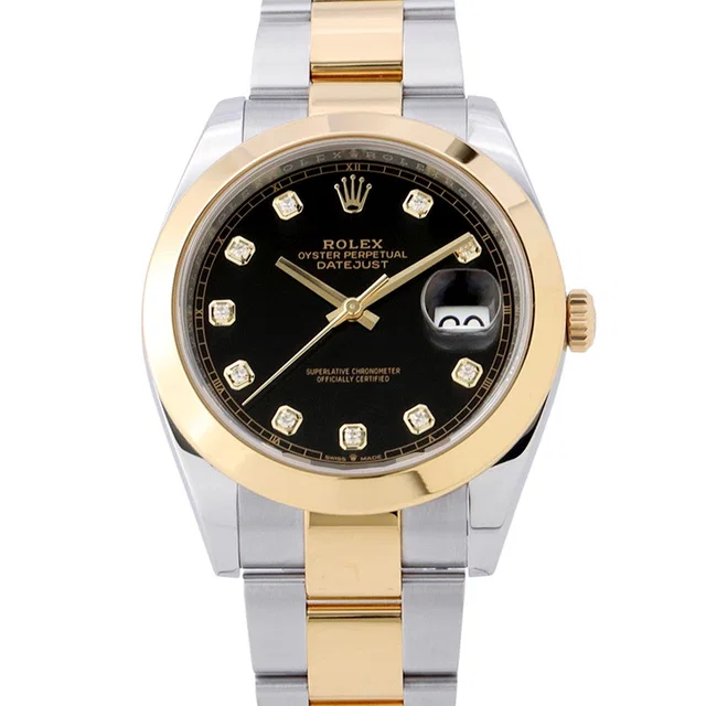 Rolex Datejust W41mm Stainless Steel K18YG Black Dial126303G in Black from GALLERY RARE