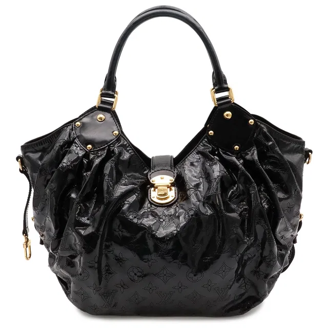 Louis Vuitton Monogram Mahina Surya L Tote Bag Shoulder Patent Leather Noir in Black Patent leather from The Reluxe