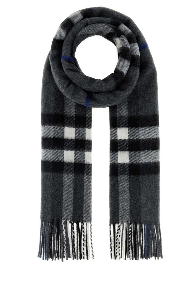 Burberry Giant Scarf — Gray Cashmere Scarfs in Grey Cashmere from HEWI