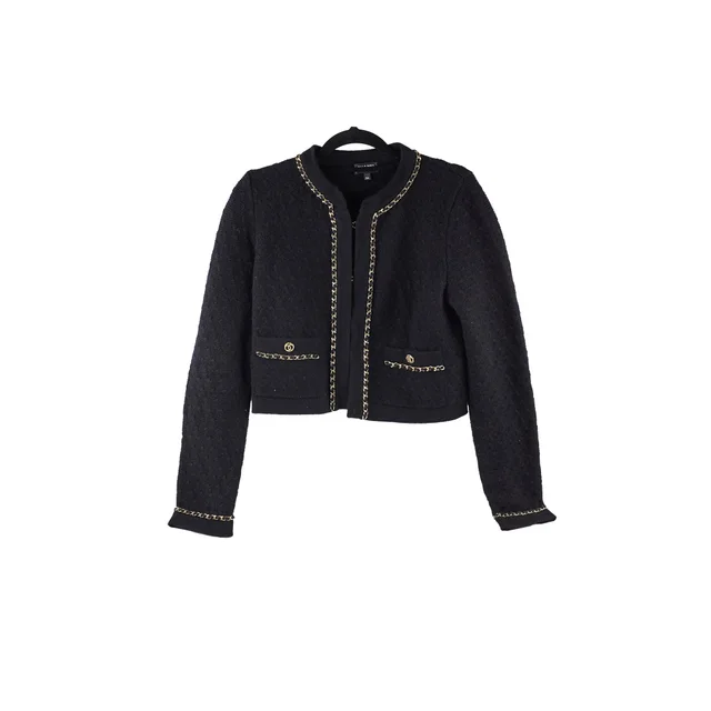 Chanel 23k Cashmere Jacket Black Size 34 in Black Cashmere from The Purse Affair