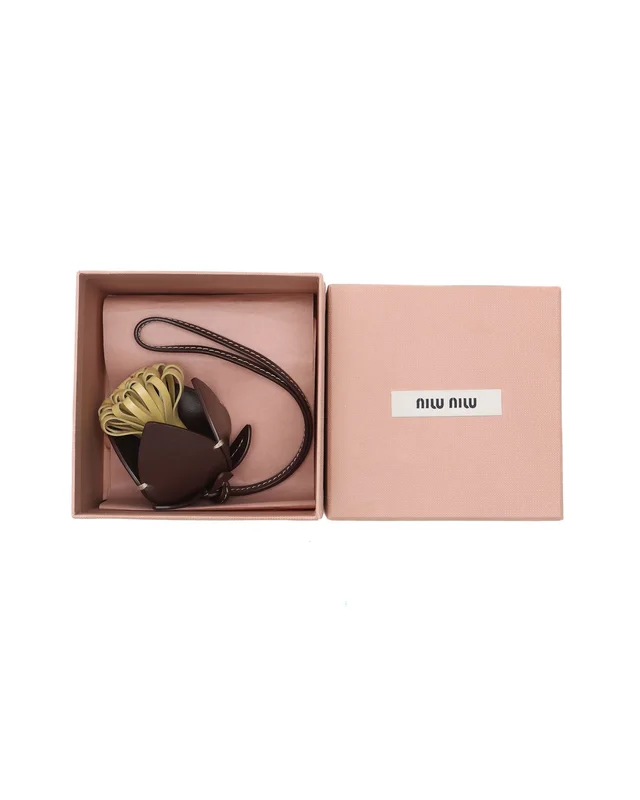 Miu Miu Leather Flower Bag Charm in Leather from A Retro Tale, photo 2 of 2
