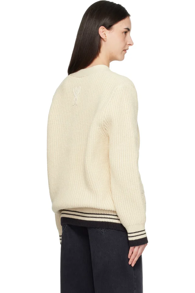 Off-White 'Ami Paris' Patch Cardigan, photo 3 of 4 from SSENSE